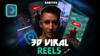 Viral 3D Reels Edit  How to Edit Like Bart VFX  Alight Motion [upl. by Reizarf]