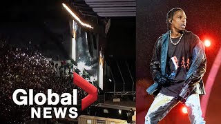 Astroworld concert crush Travis Scott reportedly continued to perform amid quotmass casualty incidentquot [upl. by Ahsitan]