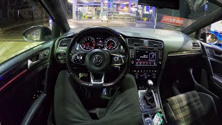 Golf 7 GTI dsg POV Night Drive  GO PRO 8 [upl. by Aicined712]