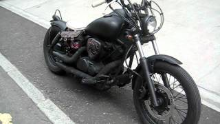 Black Betty  02 Yamaha XVS 125 Bobber first build FOR SALE [upl. by Rovelli]