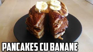 Pancakes cu banane si unt de arahide  Peanut butter amp banana pancakes [upl. by Southard256]