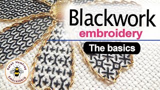 Blackwork Embroidery  The basics behind the stitches Start your journey here [upl. by Nylsej824]