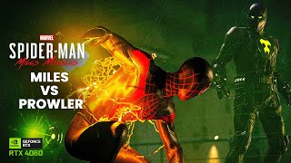 Miles vs Prowler in Spiderman Miles Morales PC Gameplay  RTX4060 [upl. by Bow]