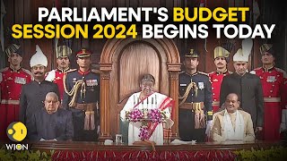 Budget 2024 LIVE President Droupadi Murmu addresses both Houses of the Parliament  WION LIVE [upl. by Griselda]