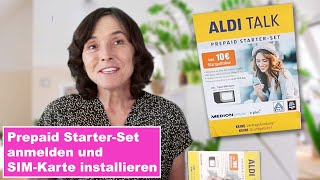 ALDI Talk Prepaid StarterSet anmelden und SIMKarte installieren Smartphone einfach erklärt [upl. by Lethia478]