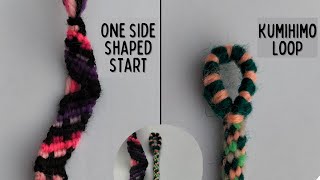 Guides to loops for friendship bracelets kumihimo and one side shaped start [upl. by Durward]