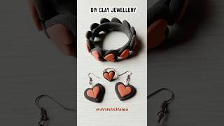 DIY Clay Jewellery 🤎🖤✨ diy clay shorts jewellery how [upl. by Jae]