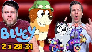 Newish Dad Watches Bluey S2 Movies Granddad Library Swim School For the First Time [upl. by Tristas]