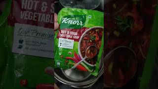 Knorr Hot amp Sour Vegetable soup  Easy Knorr hot and sour Soup  Quick soup Home Made shorts [upl. by Einnahc]