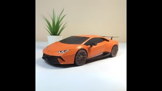 118 Lamborghini Huracan Performante Papercraft  Assembly Instruction [upl. by Otter]