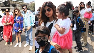 Shamita Shetty Raqesh Bapat amp Shilpa Shetty with Her Daughter Samisha spotted at Gateway Mumbai 😍💕📷 [upl. by Glanville]