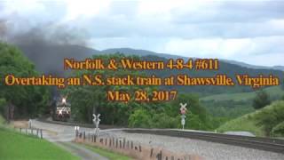 2017 05 28 611 overtakes stack train [upl. by Aiouqes36]