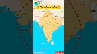 Char dham yatra route map animation via flight chardhamyatra chardham shorts travel [upl. by Nomyt]