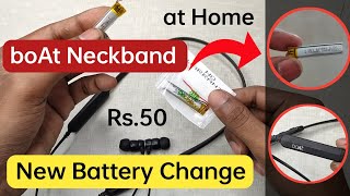 Bluetooth Neckband battery Change at home  how to Repair Neckband at home  boAt neckband repair [upl. by Harmonia]