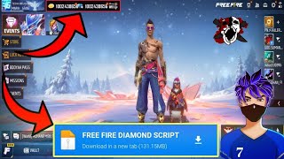 FREE FIRE DIAMOND HACK  FREE FIRE NEW MOD MENU APK  UNLIMITED DIAMOND SCRIPT  MOD APK [upl. by Dnalyaw]