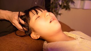 ASMR Sleep Massage ASMR HEAD MASSAGE Japanese massage [upl. by Kcired]