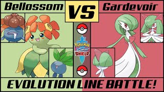 BELLOSSOM vs GARDEVOIR  Evolution Line Battle Pokémon SwordShield [upl. by Acirederf]