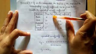 Numerical on Rational Method of flood estimation [upl. by Eimia]