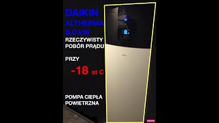 Rzeczywisty pobór prądu przy 18 17012021 DAIKIN Altherma 80 kW [upl. by Steffane24]