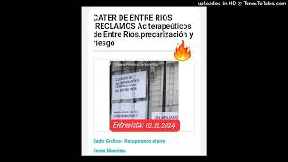 ⛔🔥ACOMPAÑANTES TERAPÉUTICOS DE ENTRE RIOS EN LUCHA RECLAMOS PRECARIZACIÓN Y RIESGO [upl. by Borries]