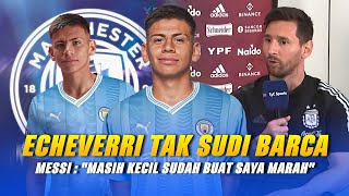 Sederhana Tapi Messi Marah Reaksi Lionel Messi Jadi Sorotan Saat Echeverri Gabung Man City [upl. by Dnalsor]