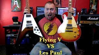 Gibson Flying V VS Gibson Les Paul [upl. by Tteragram]