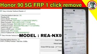 honor 90 5g  REANX9 FRP Remove 1 click all honor frp remove method 2024 [upl. by Marucci]