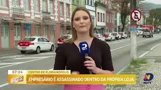 Comerciante é assassinato dentro da própria loja no centro de Florianópolis [upl. by Wyler728]