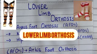 LOWER LIMB ORTHOSIS AFOs physioskills4889 AFOorthosis [upl. by Nerraf]