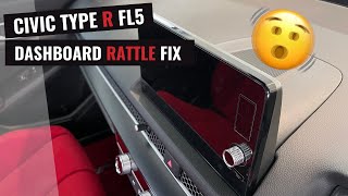 DASHBOARD RATTLE FIX  FL5 CIVIC TYPE R [upl. by Lekzehcey]