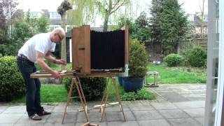 Unpacking Donchev 20x20quot cllodion wet plate camera [upl. by Lim457]