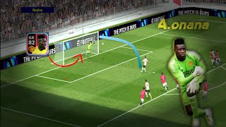 AOnana great goal saved 🔥😱 pes 2024 challenge gameplay [upl. by Aihsele664]