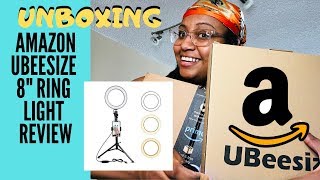 Amazon UBeesize 8quot Ring Light UNBOXING amp REVIEW [upl. by Harbour]