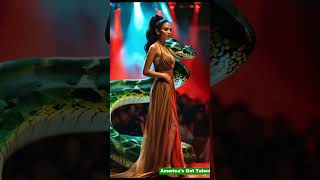 Girl dancing with Lord of the Snakes AGT fusion live agt shorts [upl. by Larrisa300]