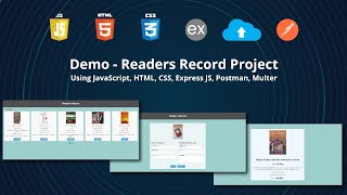 Readers Record project Demo  Javascript HTML CSS project for intermediate developers [upl. by Mountfort]