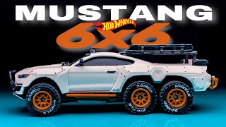 Ford Mustang Shelby GT500 6X6 Hotwheels Custom [upl. by Airamak]