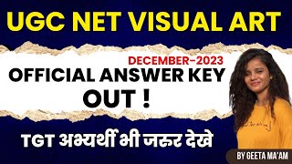 UGC NET VISUAL ART ANSWER KEY 2023  VISUAL ART ANSWER KEY DECEMBER–2023  UGC NET VISUAL ART [upl. by Janos]