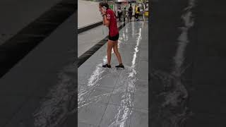 Canillejas Metro Station flooded during storm in Madrid Spain [upl. by Cade]