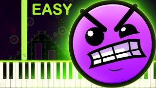 Hexagon Force  GEOMETRY DASH LEVEL 16  EASY Piano Tutorial [upl. by Ayhdiv]