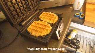 Waffles o gofres de avena veganos [upl. by Buhler688]