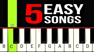 5 Very Easy Worship Songs  BEGINNER PIANO Tutorial [upl. by Eartha52]