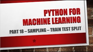 Machine Learning  Hold Out Cross Validation  Sampling  Train Test Split  AI  traintestsplit [upl. by Arlena450]