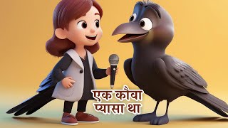 Hindi Nursery Rhymes Expert Shares Ek Kauwa Pyaasa Tha Poem  एक कौवा प्यासा था [upl. by Yelrahs]