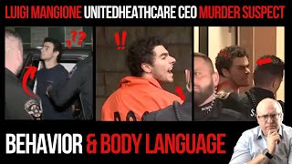 Luigi Mangione UnitedHealthCare CEO Murder Suspect Behavior and Body Language [upl. by Gosselin989]