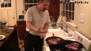 How to cook Steak Au Poivre  Peppercorn Steak Recipe on Gardenfork [upl. by Kusin]