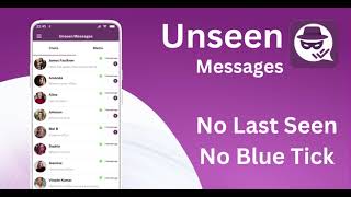 Unseen messenger to stay unseen online recover deleted messages no last seen [upl. by Lynda905]