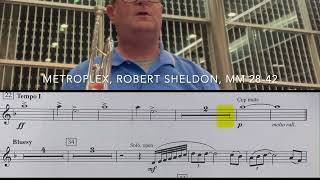 quotMetroplexquot Robert Sheldon Trumpet Solo mm 3842 [upl. by Arbe]