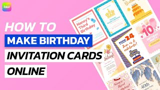 How to Make Birthday Invitation Cards Online [upl. by Kowatch]