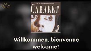 Willkommen Lyrics Cabaret [upl. by Aremmat]