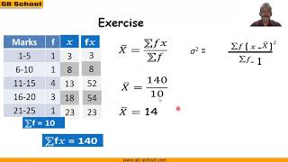 Variance Grouped data example [upl. by Arihat]